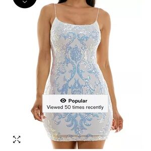 White Iridescent  Dress - worn for just a few hours like new